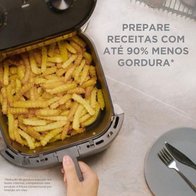 Fritadeira Air Fryer Widemax 4,5L Midea Portáteis Preto/inox 110V