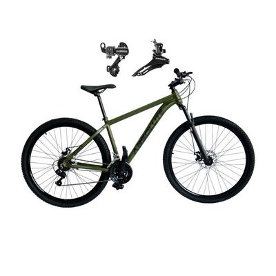 Bicicleta Aro 29 Absolute Nero 5 Alumínio 21v Câmbios Shimano Mountain Bike Freio A Disco Oliva 21