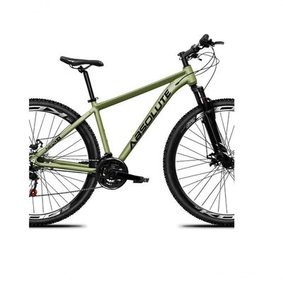 Bicicleta Aro 29 Absolute Nero 5 Alumínio 21v Câmbios Shimano Mountain Bike Freio A Disco Oliva 21