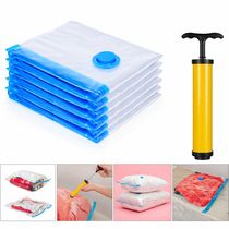 Kit 5 Sacos a Vácuo para Roupas com Bomba Manual – Economize 80% de Espaço e Proteja Contra Umidade