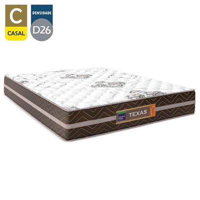 Cama Box Baú Casal Bipartido Sintético + Colchão Molas Ensacadas Texas Prime Colchões 138cm