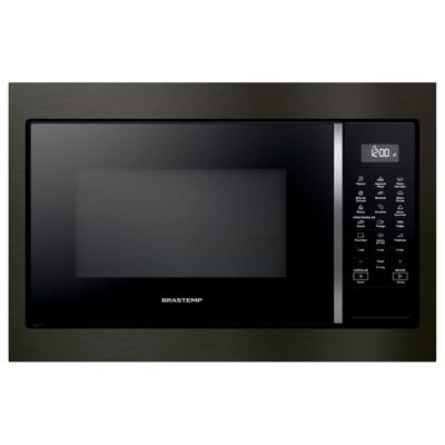 Microondas Brastemp de Embutir 32 Litros Eclipse com 18 Receitas Pré-Programadas Preto 220V BM146APBNA 220V