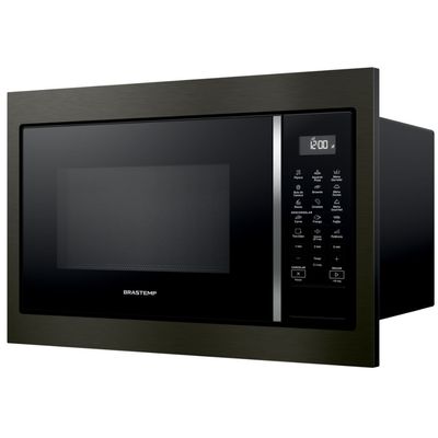 Microondas Brastemp de Embutir 32 Litros Eclipse com 18 Receitas Pré-Programadas Preto 220V BM146APBNA 220V