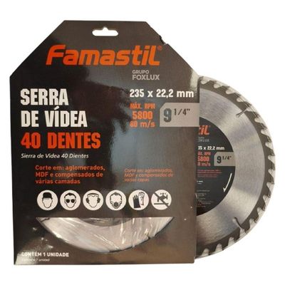 Serra Vídea Famastil 40 Dentes 9 1/4pol 235x22,2mm
