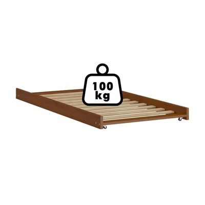 Beliche Madeira Maciça Com Cama Auxiliar 730x715ea Castanho Acetinado Marjori