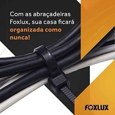Abraçadeira De Nylon Foxlux 200mmx4.8mm Preto
