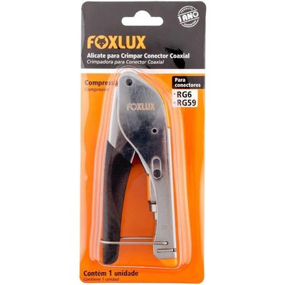 Alicate Crimpador Foxlux Rg6 Rg59 Coaxial Tv Cftv