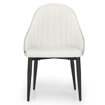 Kit 10 Cadeiras De Jantar Estofada Design La Martina - Branca