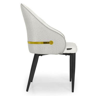 Kit 10 Cadeiras De Jantar Estofada Design La Martina - Branca
