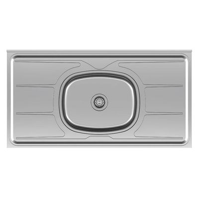 Pia De Cozinha Com Cuba E Válvula Bali 100cm Aço Inox - Ghel Plus