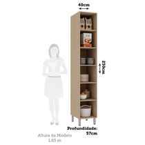 Paneleiro De Cozinha 40 Cm 2 Portas 4 Prateleiras Essenza Lu Andorra-bege Dunas