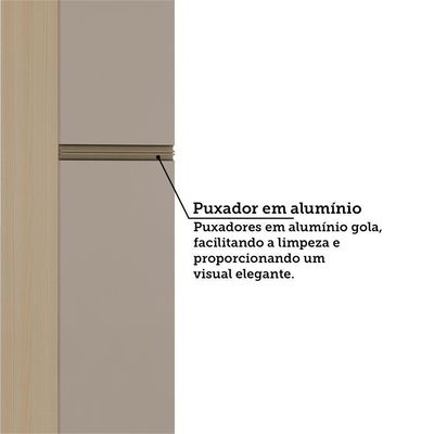 Paneleiro De Cozinha 40 Cm 2 Portas 4 Prateleiras Essenza Lu Andorra-bege Dunas