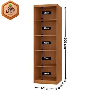 Multiuso Lavanderia Lirio Mdf 2 Portas E 4 Prateleiras Naturalle