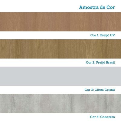 Cozinha Compacta 4 Pçs Tampo 200cm Slim Luciane Móveis Freijó-freijó Brasil-cinza Cristal