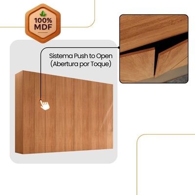 Guarda Roupa Casal Everest Mdf 10 Pts 4 Gav E 9 Prateleiras Naturalle