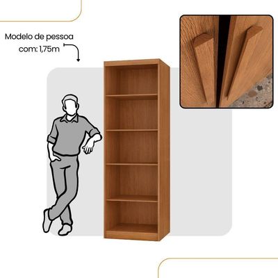 Multiuso Lavanderia Lirio Mdf 2 Portas E 4 Prateleiras Naturalle
