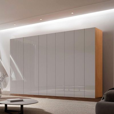 Guarda Roupa Casal Everest Mdf 10 Pts 4 Gav 5 Prateleiras Naturalle/off White