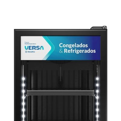 Freezer Vertical Multitemperaturas 541L 8°C A -20ºC Black VM50AH Versa Metalfrio 110V