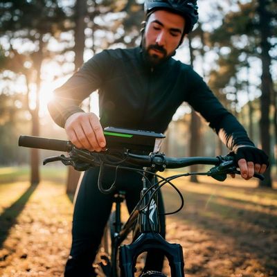 Lanterna E Buzina Solar Para Bicicleta – E Visibilidade Dia E Noite Recarregável Sinalizador