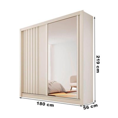 Guarda Roupa Ripado 2 Portas 4 Gavetas Barcelona-made Marcs