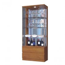 Cristaleira Moderna De Vidro Com Led - Diamante Mavau