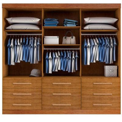 Guarda-roupa Casal 3 Portas Espelho 9 Gavetas 2bianchi