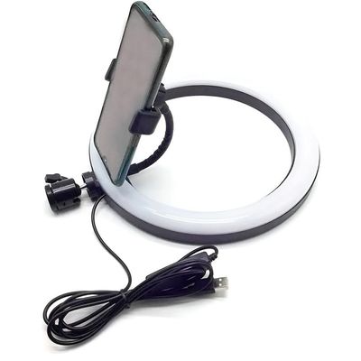 Ring Light 12” 30cm 240 Leds 10w Bivolt Com Suporte Para Celular – 3 Modos De Luz 3200k–5500k Usb
