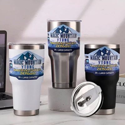 Copo Térmico Dupla Camada Com Canudo Inox 900ml Tampa branco