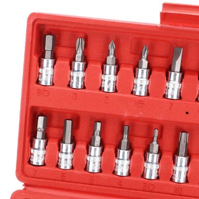 Conjunto De Ferramentas Socket 1-4 – 46 Peças Com Soquetes, Chaves E Acessórios Em Aço Cromo