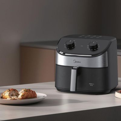 Fritadeira Air Fryer Widemax 5,5l 1900w Midea Preto/inox 220V