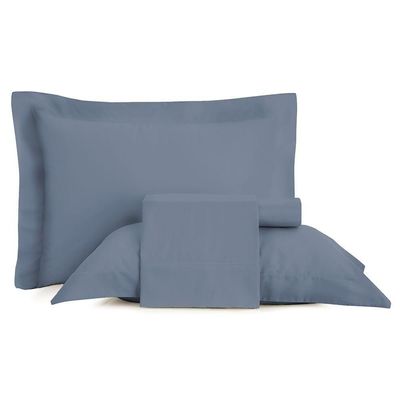 Jogo De Cama Queen Altenburg Cetim 300 Fios Azul