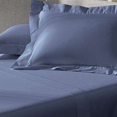 Jogo De Cama Queen Altenburg Cetim 300 Fios Azul