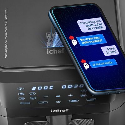 Fritadeira Elétrica Airfryer Ichef Smart Vision 6L 220V