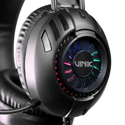 Fone de Ouvido Headset Gamer Vinik V-SHIELD USB - LED Rainbow - VKHSGVSH