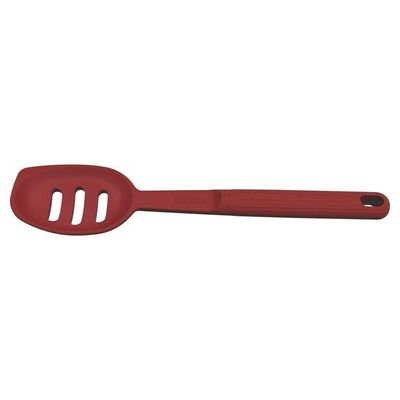 Colher Para Servir Vazada Tramontina Softta De Silicone Vermelho Tramontina