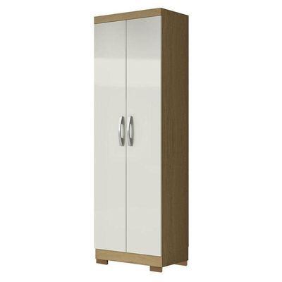 Armário Multiuso 2 Portas New 2000192 Atacama Offf White Com Pés Bronze- Aramóveis