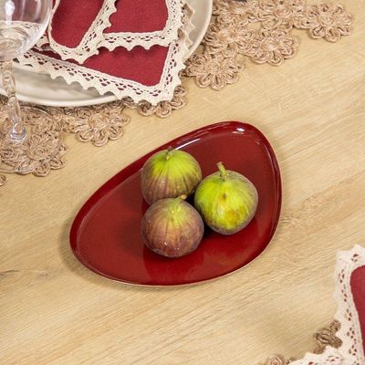 Bandeja Copa E Cia Decorativa Essenza Marsala Mini