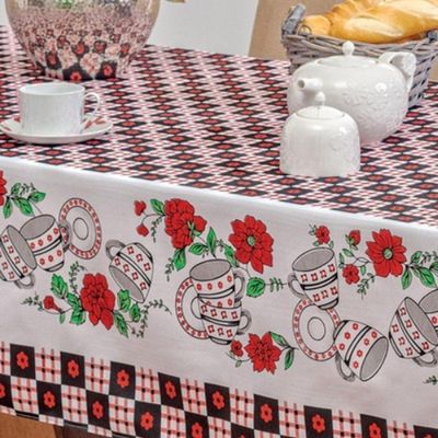 Toalha De Mesa Vilela Em Oxford Retangular 2,10m X 1,40m 100% Poliéster - Pires E Xícaras