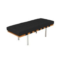 Banco Capri Barcelona 1,80m Suede Preto
