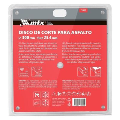Disco Corte Diamantado Mtx 7316455 300x25,4mm