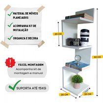 Prateleira De Canto Mdf Branco 1.5 Cm By Mobille Para Sala Branco