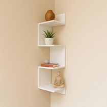 Prateleira De Canto Mdf Branco 1.5 Cm By Mobille Para Sala Branco