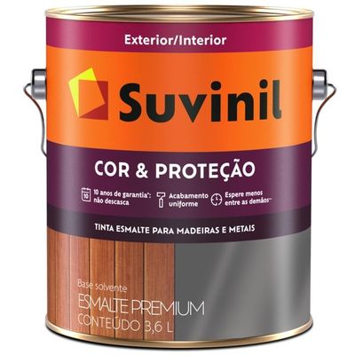 Tinta Esmalte Sintético Cor E Proteção Brilhante Para Madeira E Metal 3,6 Litros Verde Folha 53377
