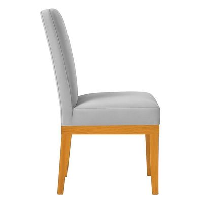 Kit 6 Cadeiras De Jantar Brisa Veludo Cinza Base De Madeira - Pallazio