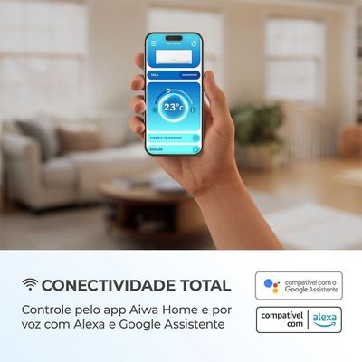 Ar Condicionado Aiwa Split High Wall High Inverter 9.000 Btus Quente E Frio AWS-AC-9QF-EU 220V