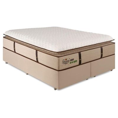 Cama Box King Gazin Ferrari Premium Molas Ensacadas E Pillow Top 193x203x71cm Bege