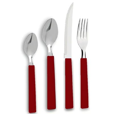 Faqueiro Riviera 24 Peças Vermelho - 6025/752 - Brinox