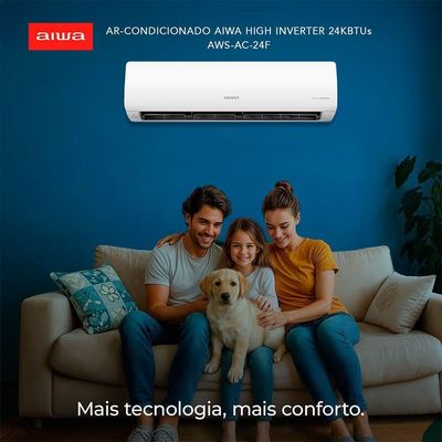 Ar Condicionado Aiwa Split High Wall High Inverter 24.000 Btus Frio AWS-AC-24F 220V