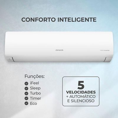 Ar Condicionado Aiwa Split High Wall High Inverter 24.000 Btus Frio AWS-AC-24F 220V