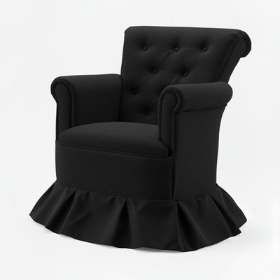 Poltrona Amamentação Quarto Bebê Confortável Descanso Sala Leitura Suede Preto